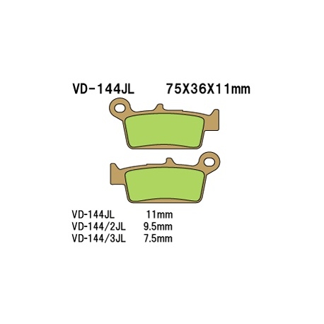 VESRAH KLOCKI HAMULCOWE KH131 SPIEK METALICZNY (ZŁOTE) (MADE IN JAPAN)