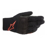 RĘKAWICE ALPINESTARS S MAX DRYSTAR BLACK/RED FLUO