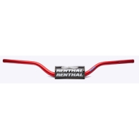 RENTHAL KIEROWNICA 1,1/8 CALA (28,6MM) MX FATBAR HANDLEBAR RED HONDA CR/CRF, KAWASAKI KX/KXF KOLOR CZERWONY Z GĄBKĄ