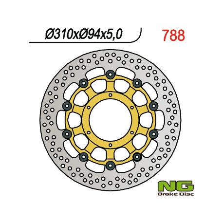 NG TARCZA HAMULCOWA PRZÓD HONDA CBR 1000 RR 04-05, CB 1300 01-10 (310X94X5) (6X65MM) CBR 600RR 03-08, CB 1000R 08-16, CTX 1300 1