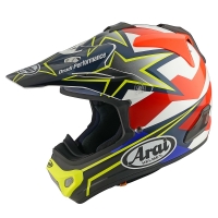 KASK ARAI MX-V EVO STARS STRIPES FLUOR YELLOW