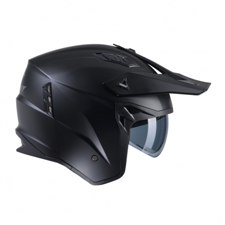 KENNY RACING 2025 KASK OTWARTY JET MODEL MILES SOLID MATT BLACK KOLOR CZARNY ROZMIAR M ( 57 - 58 CM )