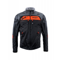 KENNY RACING 2025 KURTKA ADVENTURE/ENDURO MODEL SOFTSHELL BLACK/ORANGE KOLOR CZARNY/POMARAŃCZOWY/SZARY ROZMIAR XL