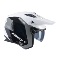 KENNY RACING 2025 KASK OTWARTY JET MODEL MILES GRAPHIC WHITE/GREY KOLOR BIAŁY/SZARY/CZARNY ROZMIAR S ( 55 - 56 CM )