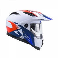 KENNY RACING KASK DUAL ADVENTURE MODEL EXTREME GRAPHIC PATRIOT KOLOR BIAŁY/NIEBIESKI/CZERWONY ROZMIAR S ( 55 - 56 CM )