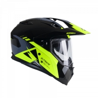 KENNY RACING KASK DUAL ADVENTURE MODEL EXTREME GRAPHIC NEON YELLOW KOLOR CZARNY/SZARY/ŻÓŁTY ROZMIAR M (57 - 58 CM)