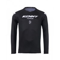 KENNY RACING 2025 KOSZULKA CROSS/ENDURO MODEL FORCE SOLID BLACK KOLOR CZARNY/BIAŁY ROZMIAR S