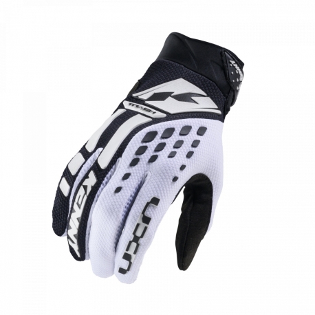 KENNY RACING 2025 RĘKAWICE CROSS/ENDURO MODEL TRACK WHITE/BLACK KOLOR BIAŁY/CZARNY ROZMIAR S