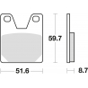 TRW ZF KLOCKI HAMULCOWE KH267 ORGANIC YAMAHA YZF 750 99-01 R1 98-99, TYŁ (PROMOCJA)