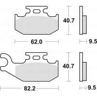 TRW LUCAS KLOCKI HAMULCOWE KH317 SINTER OFFROAD SUZUKI LTF 500 03-04, YAMAHA YXR 660 04-06 YFM 700 RAPTOR 06-, TYŁ