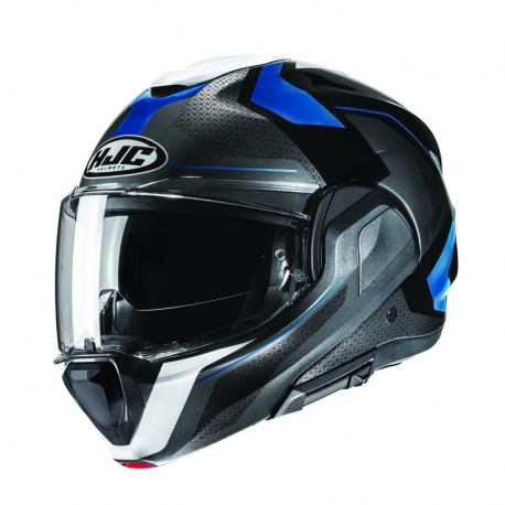 KASK MOTOCYKLOWY HJC F100 BIOS BLACK BLUE