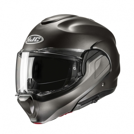 KASK MOTOCYKLOWY HJC F100 SOLID SEMI FLAT TITANIUM