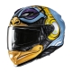 KASK MOTOCYKLOWY HJC F71 MONKEY DJ BLUE ORANGE
