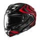 KASK MOTOCYKLOWY HJC F71 CARBON NEVIO BLACK RED
