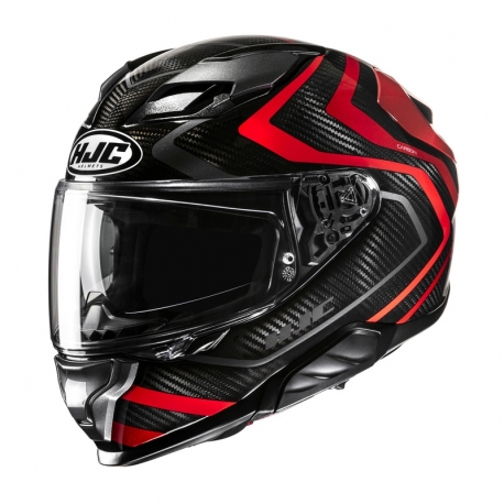 KASK MOTOCYKLOWY HJC F71 CARBON NEVIO BLACK RED