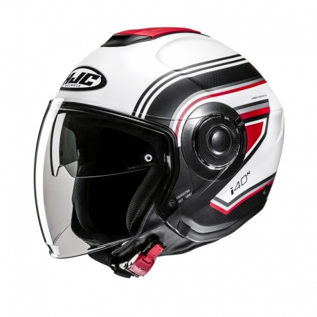 KASK MOTOCYKLOWY HJC I40N LINIA WHITE BLACK