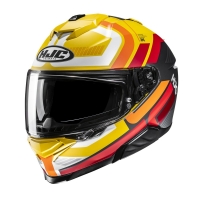 KASK MOTOCYKLOWY HJC I71 VIZ YELLOW RED