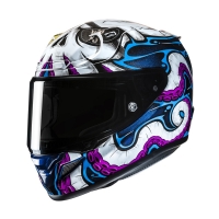 KASK MOTOCYKLOWY HJC RPHA12 KRAKEN WHITE BLUE