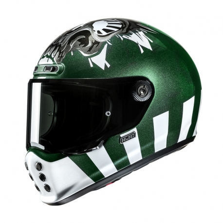 KASK MOTOCYKLOWY HJC V10 CRANIA GREEN WHITE