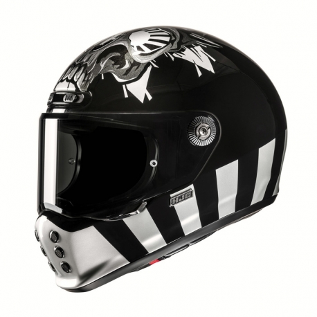 KASK MOTOCYKLOWY HJC V10 CRANIA BLACK WHITE