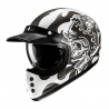 KASK MOTOCYKLOWY HJC V60 FLAME BLACK WHITE