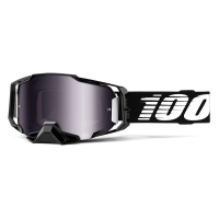 100 PROCENT GOGLE MODEL ARMEGA BLACK - MIRROR SILVER LENS - KOLOR CZARNY SZYBKA SREBRNE LUSTRO