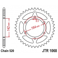 JT ZĘBATKA TYLNA 4538 46 HYOSUNG GT 250 '04-15' (453846JT) (ŁAŃC. 520)