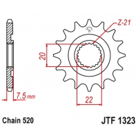 JT ZĘBATKA PRZEDNIA 2120 12 HONDA CR 125R '04-'07, CRF 250R/X '04-'17 (212012JT) (ŁAŃC. 520)