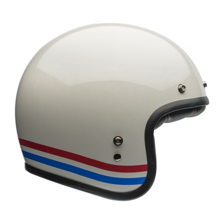 KASK BELL CUSTOM 500 ECE6 STRIPES PEARL WHITE RED BLUE