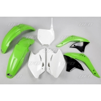 UFO KOMPLET PLASTIKÓW KAWASAKI KXF 450 '07 KOLOR OEM (ZIELONY/BIAŁY) (KA209E999)