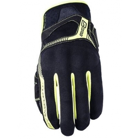 FIVE GLOVES RĘKAWICE TEKSTYLNE RS3 EVO KOLOR CZARNY/ŻÓLTY FLUO ROZMIAR 10