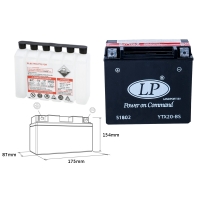 LANDPORT AKUMULATOR YTX20-BS (MA LTX20-BS) 12V 18AH 175X86X154 BEZOBSŁUGOWY - ELEKTROLIT OSOBNO (2) UE2019/1148 - ZASTĘPUJE YTX2