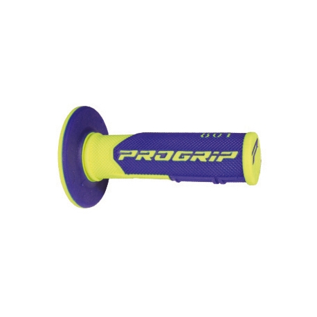 PROGRIP MANETKI PG801 OFF ROAD (22+25MM, DŁ.115MM) KOLOR ŻÓŁTY FLUO/NIEBIESKI (DWUSKŁADNIKOWE) (801-252) (PG801YLF/BL)