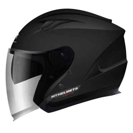 MT WYPRZEDAŻ KASK OTWARTY JET Z BLENDĄ AVENUE SOLID GLOSS BLACK KOLOR CZARNY POŁYSK ROZMIAR M