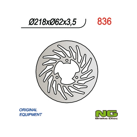 NG TARCZA HAMULCOWA TYŁ YAMAHA DT50R '03-'08, DT50SM '05-'011, DT50X, XT125 '05-'11, MBK 50X-LIMIT '03-'05, MALAGUTI 50 XSM '03'