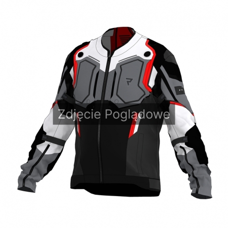 KURTKA MOTOCYKLOWA TEKSTYLNA REBELHORN BORG 2 BLACK GREY RED