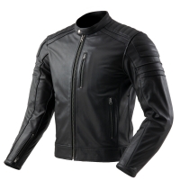 KURTKA MOTOCYKLOWA SKÓRZANA OZONE COLT BLACK