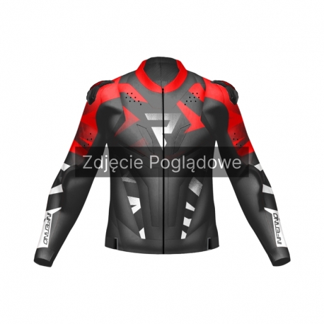 KURTKA SKÓRZANA REBELHORN INFERNO BLACK/FLUO RED