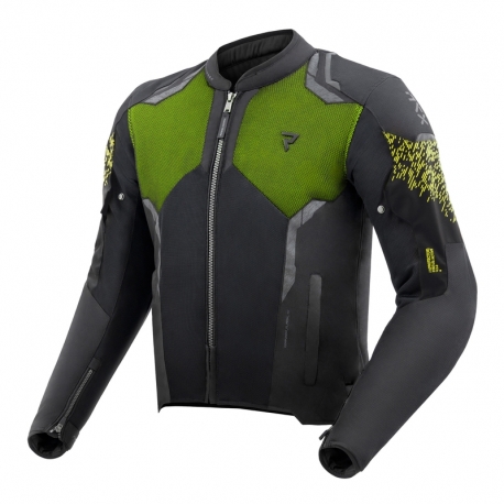 KURTKA MOTOCYKLOWA TEKSTYLNA REBELHORN JAX BLACK FLUO YELLOW