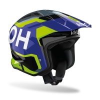 KASK MOTOCYKLOWY AIROH TRR 2 JUPITER BLUE/YELLOW GLOSS