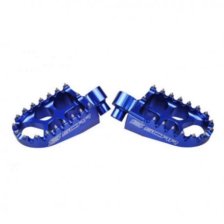 SCAR RACING PODNÓŻKI PEGI ALUMINIOWE KAWASAKI KXF '06-'17, KXF 450 '07-'17, CRF 250 '02-'17 KOLOR NIEBIESKI