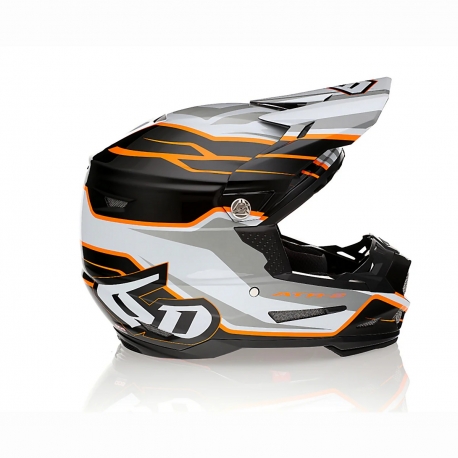 6D HELMETS KASK CROSS/ENDURO MODEL ATR-2 PHASE WHITE/ORANGE KOLOR CZARNY/SZARY/POMARAŃCZOWY/BIAŁY ROZMIAR M ( 57 - 58 CM )