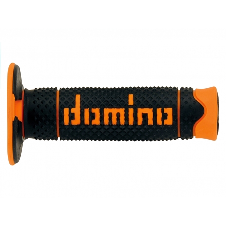 DOMINO MANETKI (GRIPY) OFF ROAD PYRAMID DWUSKŁADNIKOWE KOLOR CZARNY/POMARAŃCZOWY