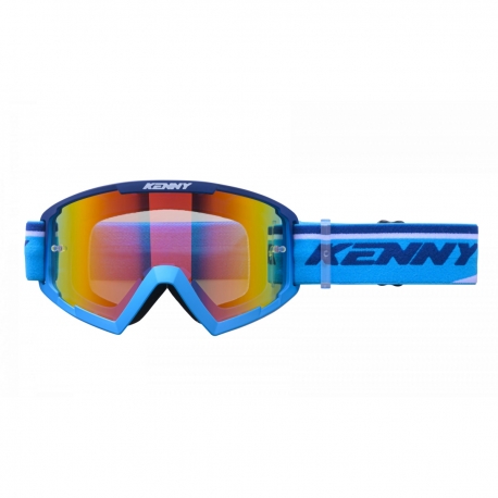 KENNY RACING GOGLE MODEL TRACK+ NAVY BLUE - REDLENS - KOLOR NIEBIESKI/BIAŁY SZYBKA CZERWONE LUSTRO