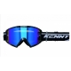 KENNY RACING GOGLE MODEL TRACK+ GLITTER BLACK PEARL - BLUE LENS - KOLOR SZARY/BIAŁY/CZARNY SZYBKA NIEBIESKIE LUSTRO