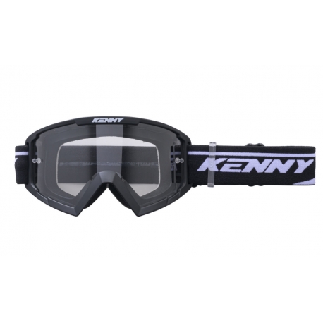 KENNY RACING GOGLE MODEL TRACK BLACK - CLEAR LENS - KOLOR CZARNY/BIAŁY SZYBKA PRZEŹROCZYSTA