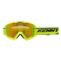 KENNY RACING GOGLE MODEL TRACK+ KID / JUNIOR / DZIECIĘCE NEON YELLOW - RED LENS - KOLOR ŻÓŁTY FLUO/CZARNY SZYBKA CZERWONE LUSTRO