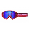 KENNY RACING GOGLE MODEL TRACK+ KID / JUNIOR / DZIECIĘCE RED - BLUE LENS - KOLOR CZERWONY/BIAŁY SZYBKA NIEBIESKIE LUSTRO