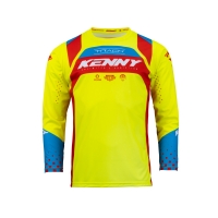 KENNY RACING KOSZULKA CROSS/ENDURO MODEL TRACK KID/JUNIOR NEON YELLOW/RED KOLOR CZERWONY/ŻÓŁTY/BIAŁY ROZMIAR XS