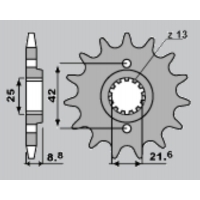 JR ZĘBATKA PRZEDNIA 523 15 KAWASAKI KLR600 (JTF516.15)